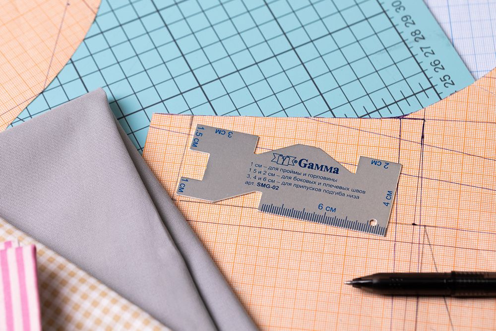 Шаблон для разметки алюминий 10х4 см, Gamma SMG-02