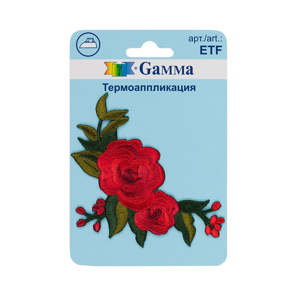 Термоаппликация №03, 1 шт, 01-323 Цветы 6х8 см, Gamma ETF