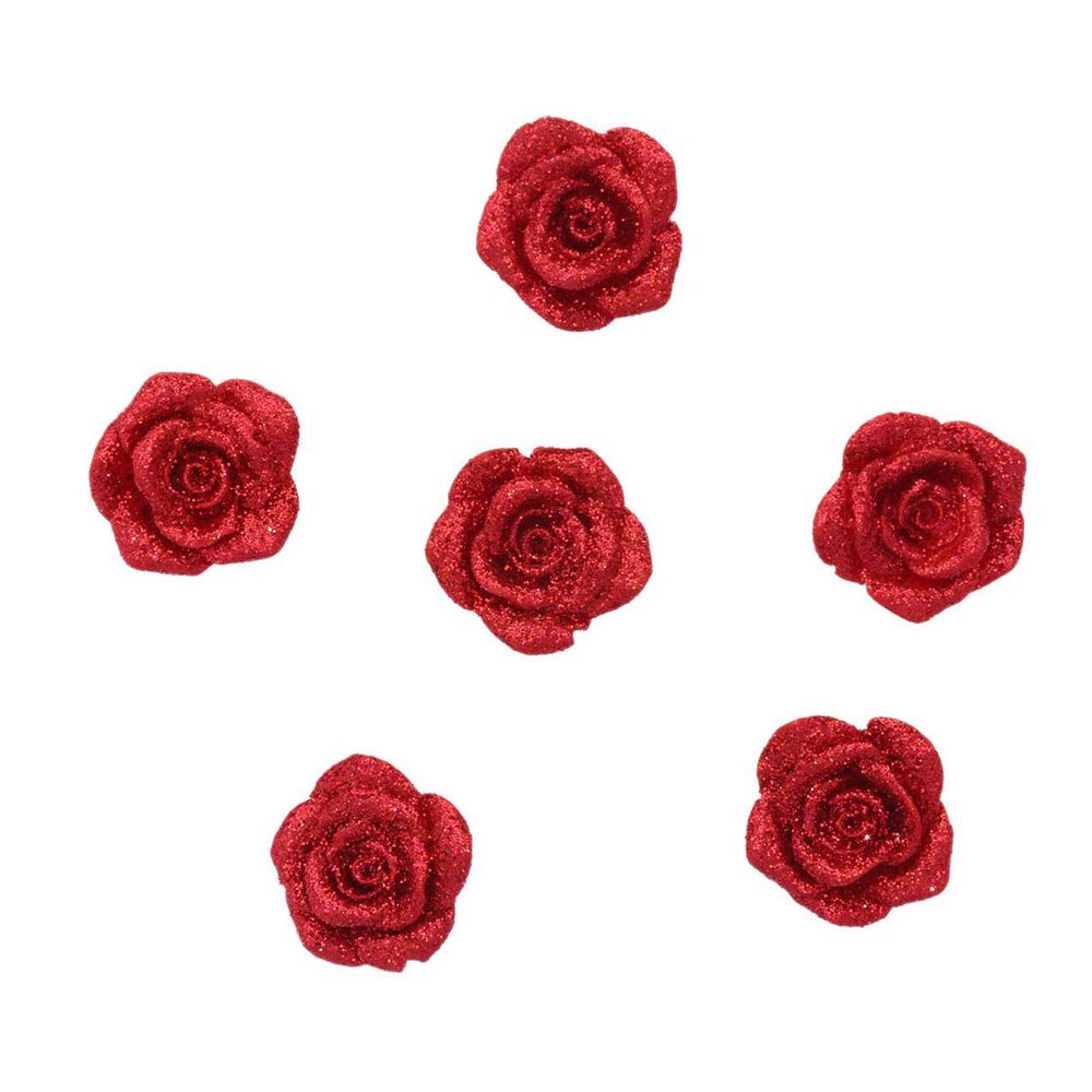 Кабошоны декор подарков, шармы для слаймов Роза 6 шт/упак, LR15-4617