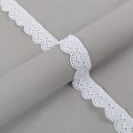 Кружево шитьё 34 мм / 9±0.2 метров, Турция, белый, Gamma GYEM-3400