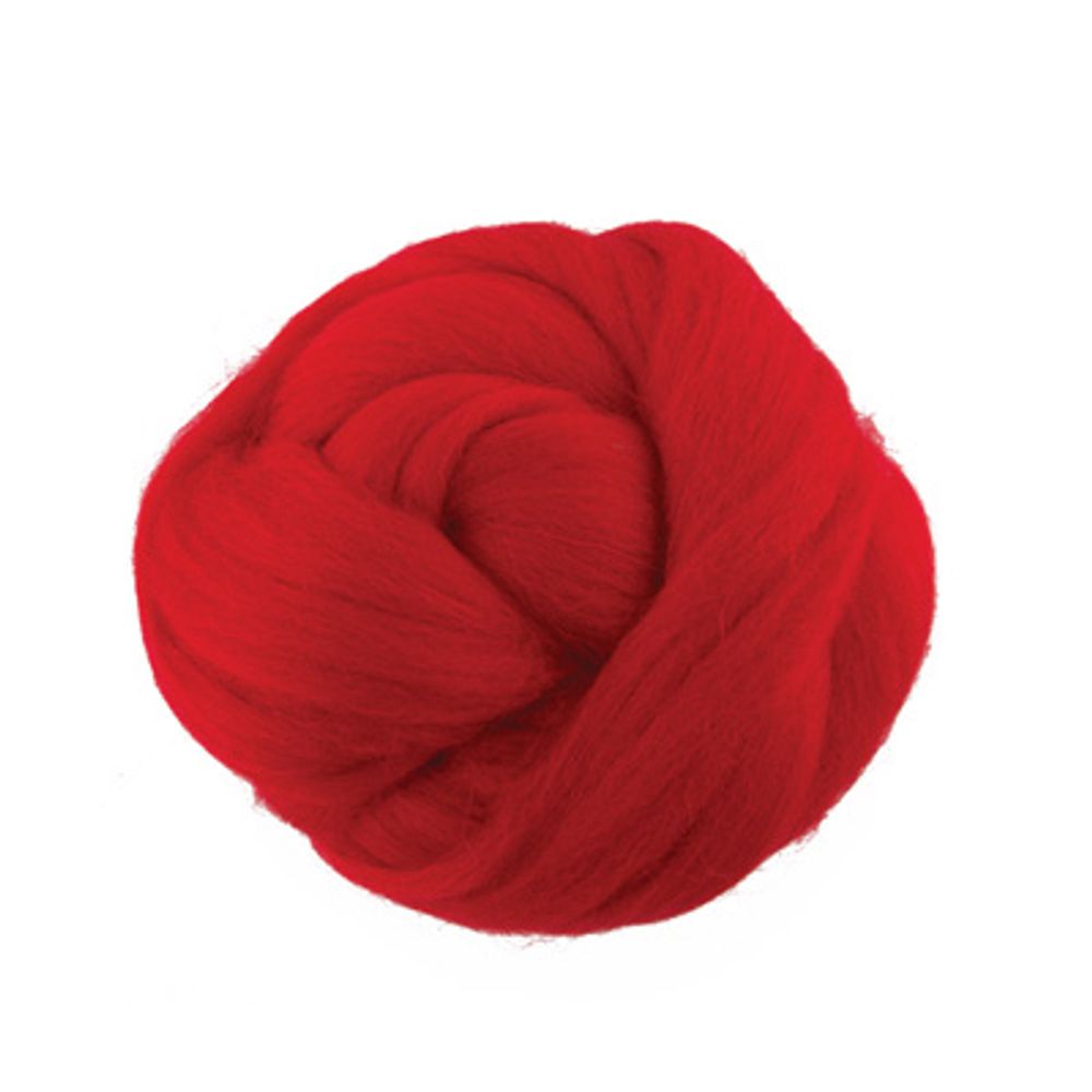 Шерсть для валяния (до 29 мкр), 50 г. 0042 красный, Gamma TFS-050