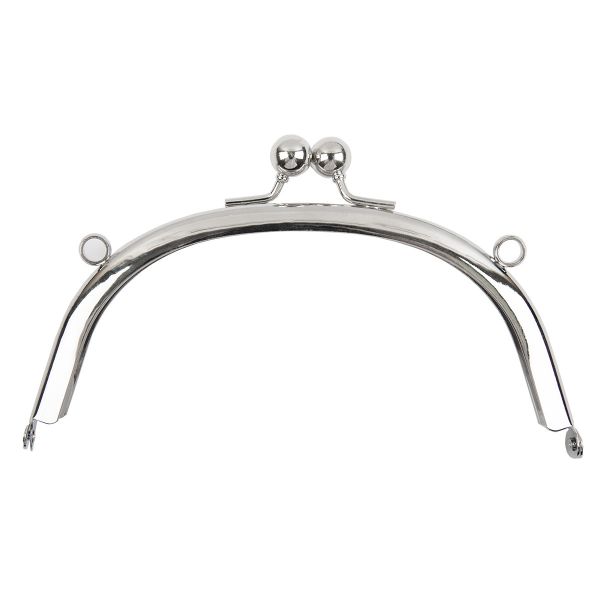 Застежка для сумки фермуар 16.5х10.5 см, 1 шт, 01 серебро, Gamma FER-23