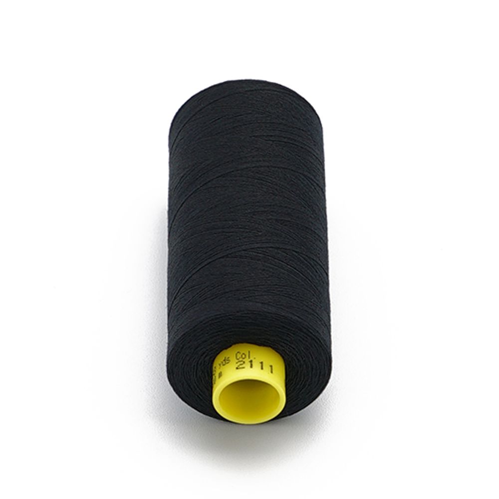 Нитка особо тонкая Gutermann Mara №150 (150/2), 1000 м, 713953, цв. 2111 ультра черный, 1 катушка