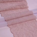 Кружево бельевое эластичное 240 мм / 13.72 м, цв. C344 пудровый