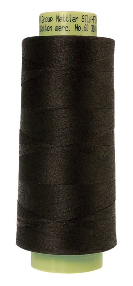 Нитки хлопковые отделочные Mettler Silk-Finish Cotton 60, _намотка 2743 м, 4000 черный, 1 катушка