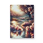 Бизнес-блокнот, глянц. ламинация, блок кремовый, ББ247 евроформат (14.4х20.3х1.6 см) 64 л. 4 шт французская клетка, Магия японского сада 01671, Светоч