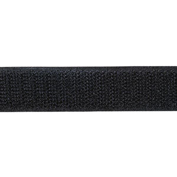 Лента контактная липучка (велкро) пришивная 20 мм / 25 метров, черный, КРЮЧОК, качество 