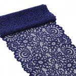 Кружево бельевое эластичное 205 мм / 25 м, TBY.YSTL00839, цв.L1832 синий, Kruzhevo