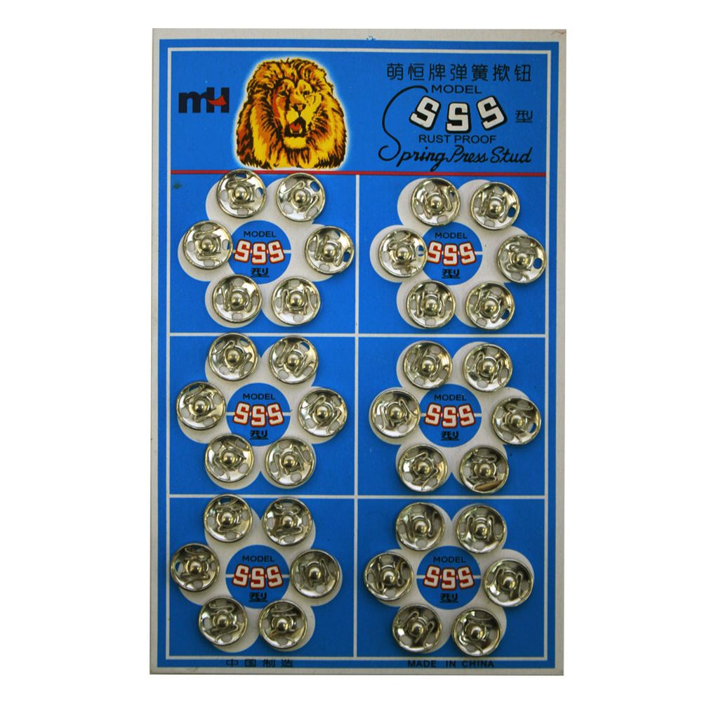 Кнопка пришивная металл ⌀10.0 мм, никель, 36 шт