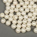 Бусины пластик (перламутр) ⌀10 мм, цв.001 молочный, уп.500г (960 шт), Magic4Hobby