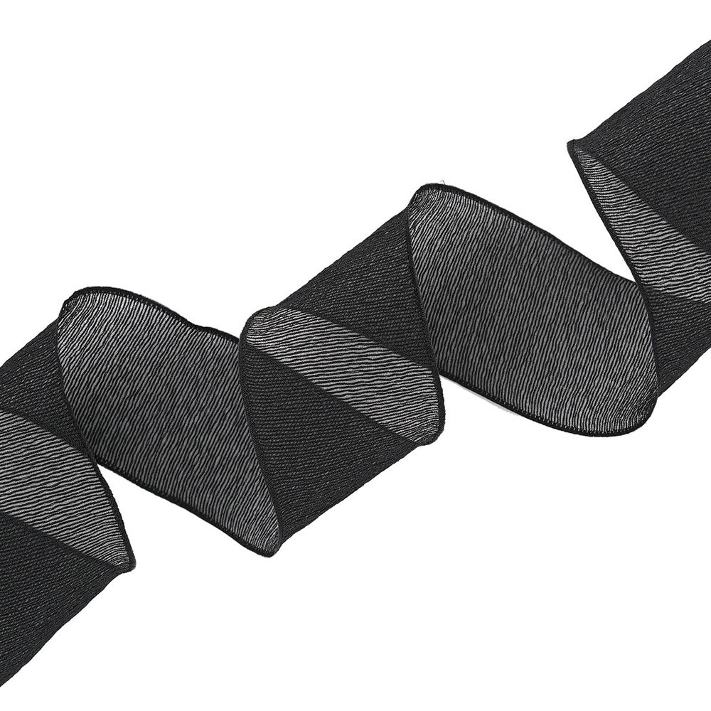 Лента декоративная 40 мм / 9.14 метра, черный, 3Al327