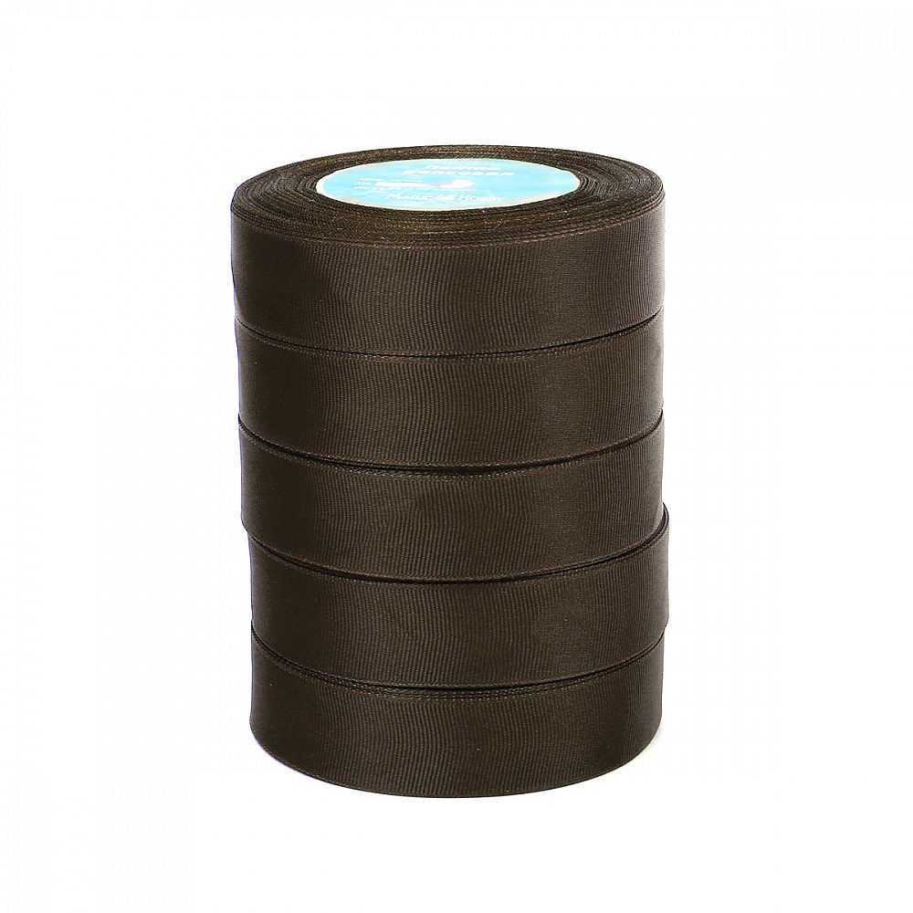 Лента репсовая (в рубчик) 20.0 мм цв. 855 коричневый 5 шт по 22.86м (±1м)