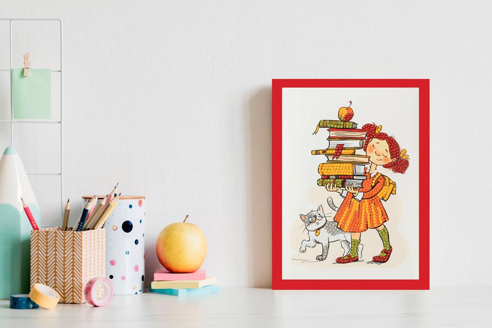 Алмазная (кристальная) мозаика Фрея, Школьница, 14х19.5 см