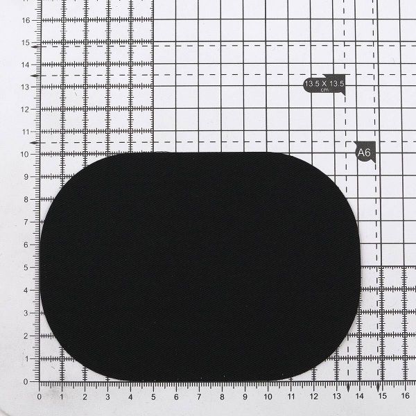 Термозаплатка, ткань, 100x140мм (черный (black)), AZ01, 2 шт