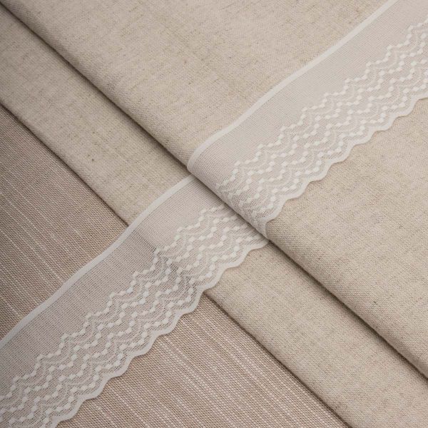 Кружево эластичное (стрейч) 42 мм / 22.86 метра, белый, 3AR2758