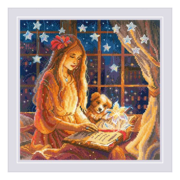 Набор для вышивания нитками Риолис 2262, Волшебная книга 25х25 см