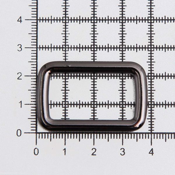 Рамка прямоугольная металл 30 мм /39х25 мм/ чер.никель, ГУ12749, 4 шт