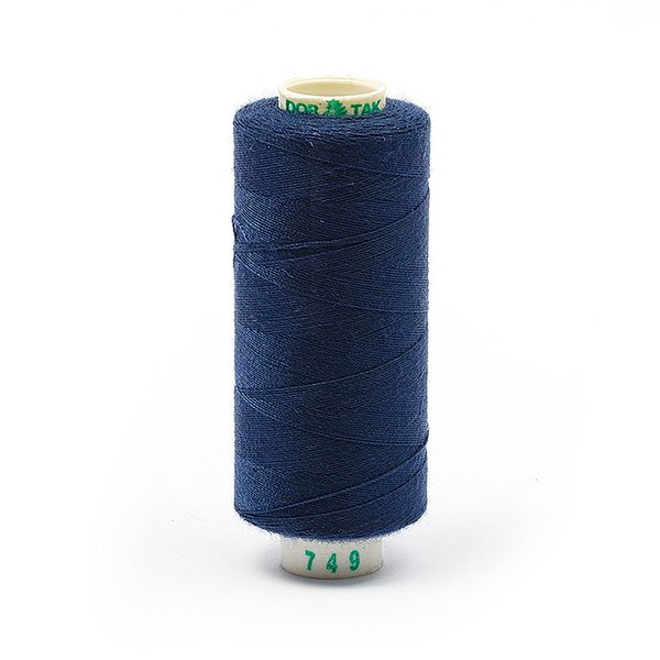 Нитки швейные бытовые Dor Tak 40/2, 366 м / 10 кат., 749 синий