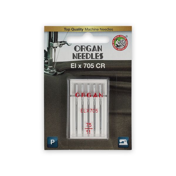 Иглы для швейных распошивальных машин ELх705, №75, 5 игл, 5486075BL 75, ORGAN