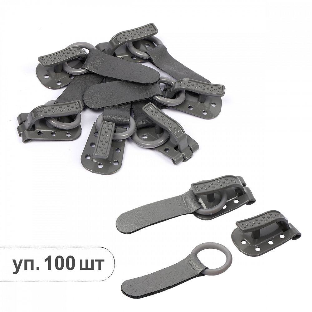 Крючок шубный TBY 50 мм, TBY-0122, цв. S275 серый уп. 100 шт