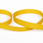 Лента репсовая (в рубчик) с зубчатым краем 10.0 мм / 25±1 метров, 650 желтый, Gamma PTGR-10