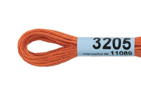 Мулине Gamma 100% хлопок, цв.3205 св.коричневый, 24 мотка по 8 метров