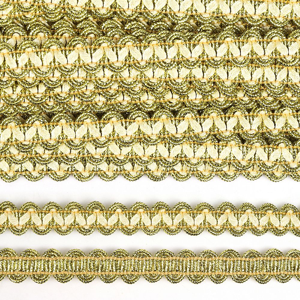 Тесьма отделочная 13 мм, 13-14061 цв.золото уп.13.71м