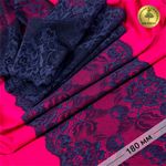 Кружево эластичное (стрейч) L838 180мм цв.06 т.синий, 25 м, Kruzhevo