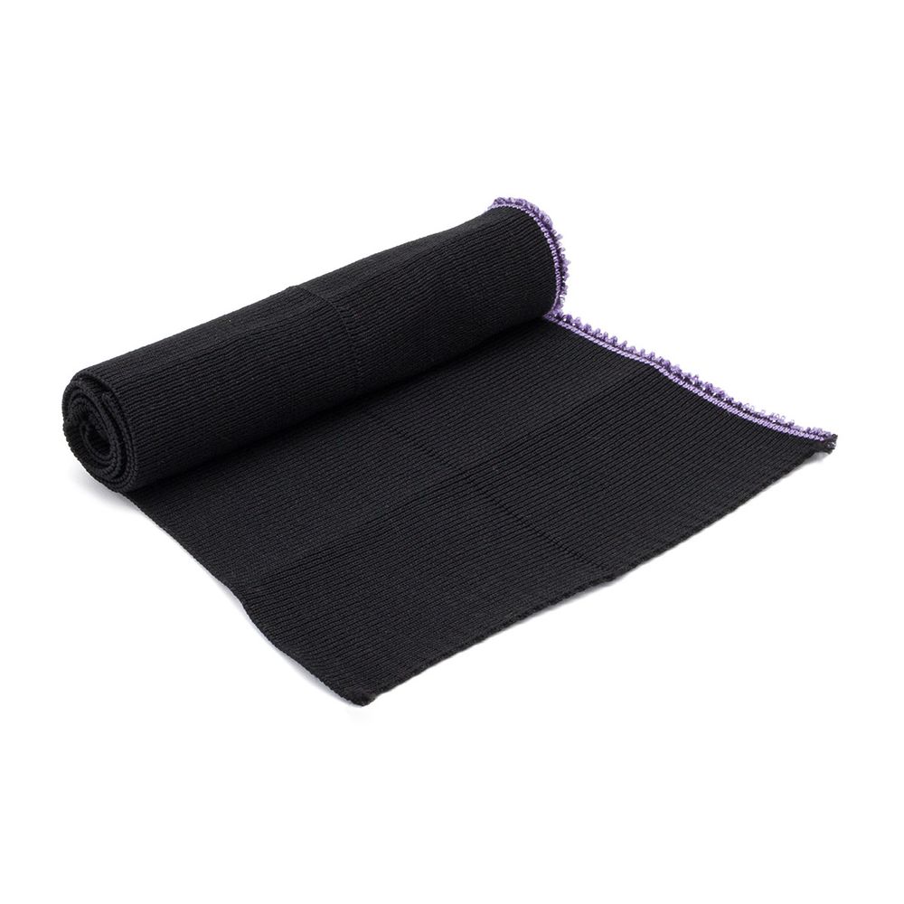 Подвяз средней плотности (100% полиэстер), 1*1, высота 14см (7см*2), длина 70-73см (8001 черный)