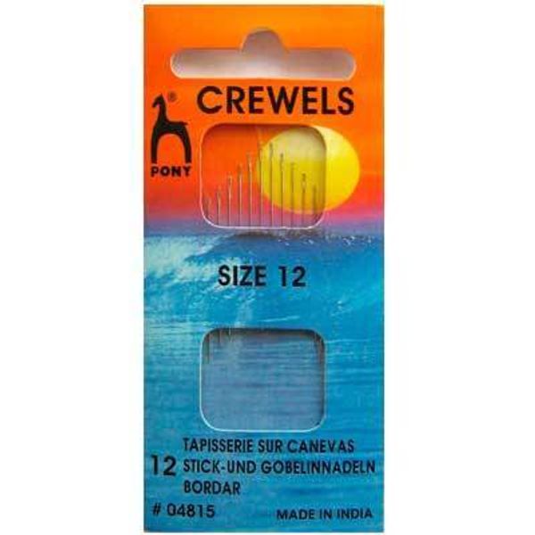 Иглы ручные для вышивания и бисера №12,12 шт, Pony