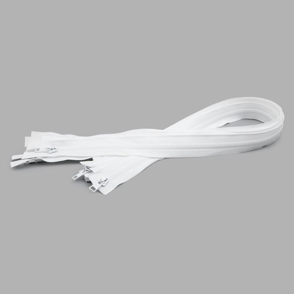 Молния трактор Arta Т6 (6 мм) 2 зам., разъем., 75 см, цв. 001 белый, уп.5 шт