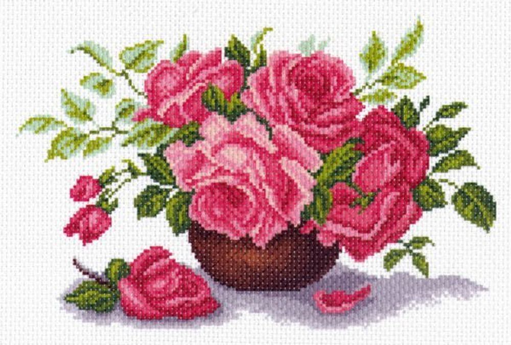 Рисунок на канве Матренин Посад 28х37 - 1408 Букет роз
