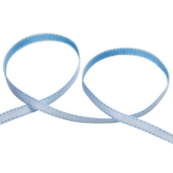 Лента атласная 2-сторонняя 6.0 мм / 22.8±1 метра, 088 бл.голубой/голубой, Gamma ALD-06