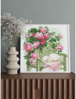 Набор для вышивания нитками Риолис, Розовый сон 30х30 см