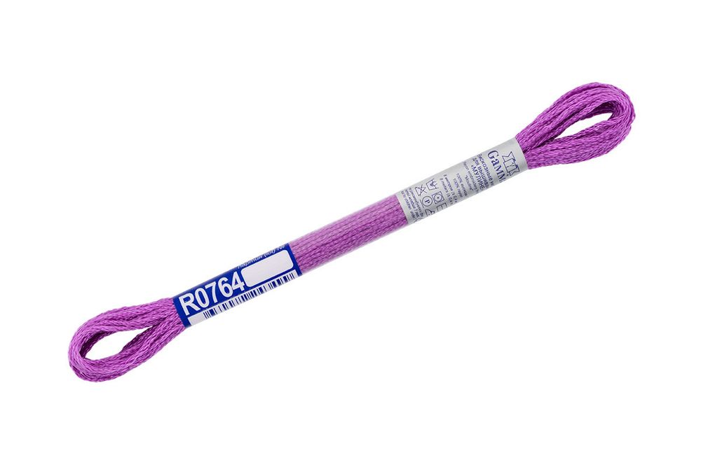 Мулине Gamma вискоза 100%, цв.R0764 сиреневый, 12 мотков по 8 метров