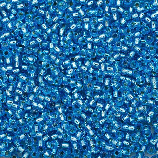 Бисер Preciosa прозрачный с серебр. центром10/0 (08265), круг.отв, 50гр