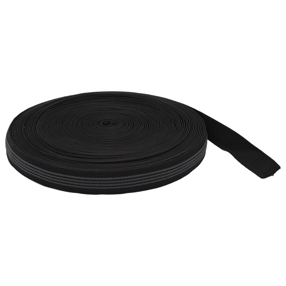 Резинка тканая с латексом 25.0 мм / 20 метров, черный
