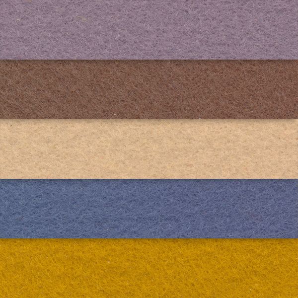 Фетр листовой жесткий 2.0 мм, 27х30 см, 5 шт, ассорти 3, Gamma FKR20-27/30