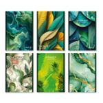 Блокнот на скобе, A5 48 л. 12 шт клетка, Зелёные узоры 01736, Б262 Светоч