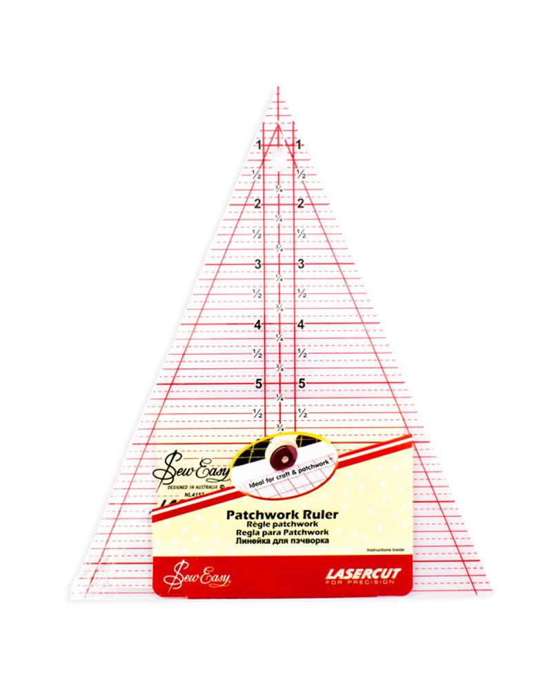 Линейка-треугольник с углом 45 х, градация в дюймах, размер 8 ((1/2)) x7, Hemline