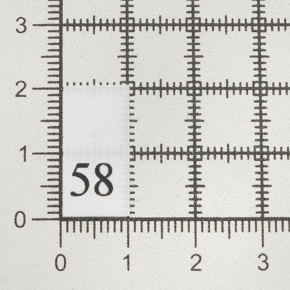 Этикетка-размерник, белый, 10х20 мм, 100 шт, 58