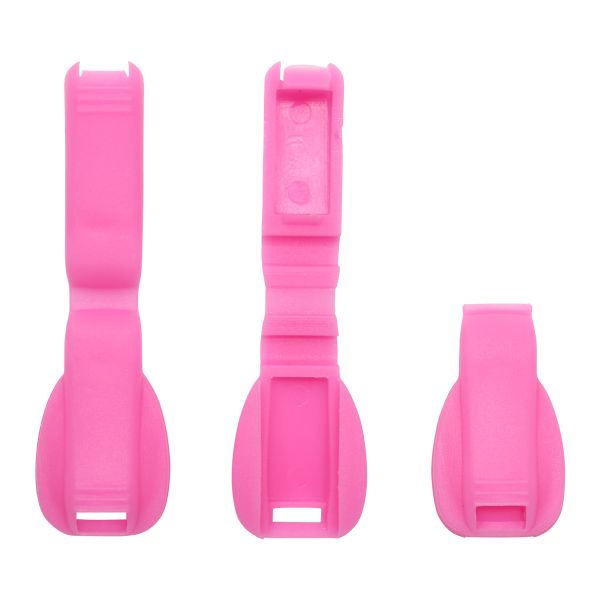 Наконечник для шнура пластик Крокодил 22х12 мм, ПП, розовый, 100 шт