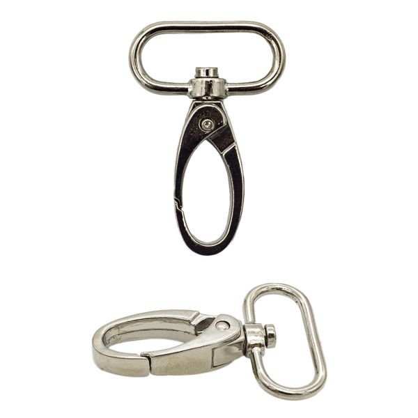 Карабин металл 25.0 мм (48х32 мм), 2 шт, никель, 0325-0037 Hobby&Pro