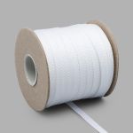 Стропа (ременная лента) 10 мм / 100 метров, толщ. 0.5 мм, [6 г/пог.м], 100% п/э, 003 белый