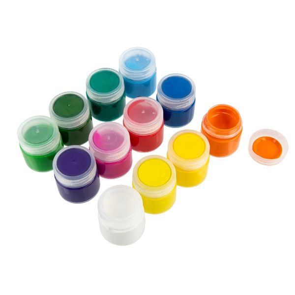 Краска гуашь 12 цв.х20 мл, в пластиковом контейнере, Лео LNGB-12
