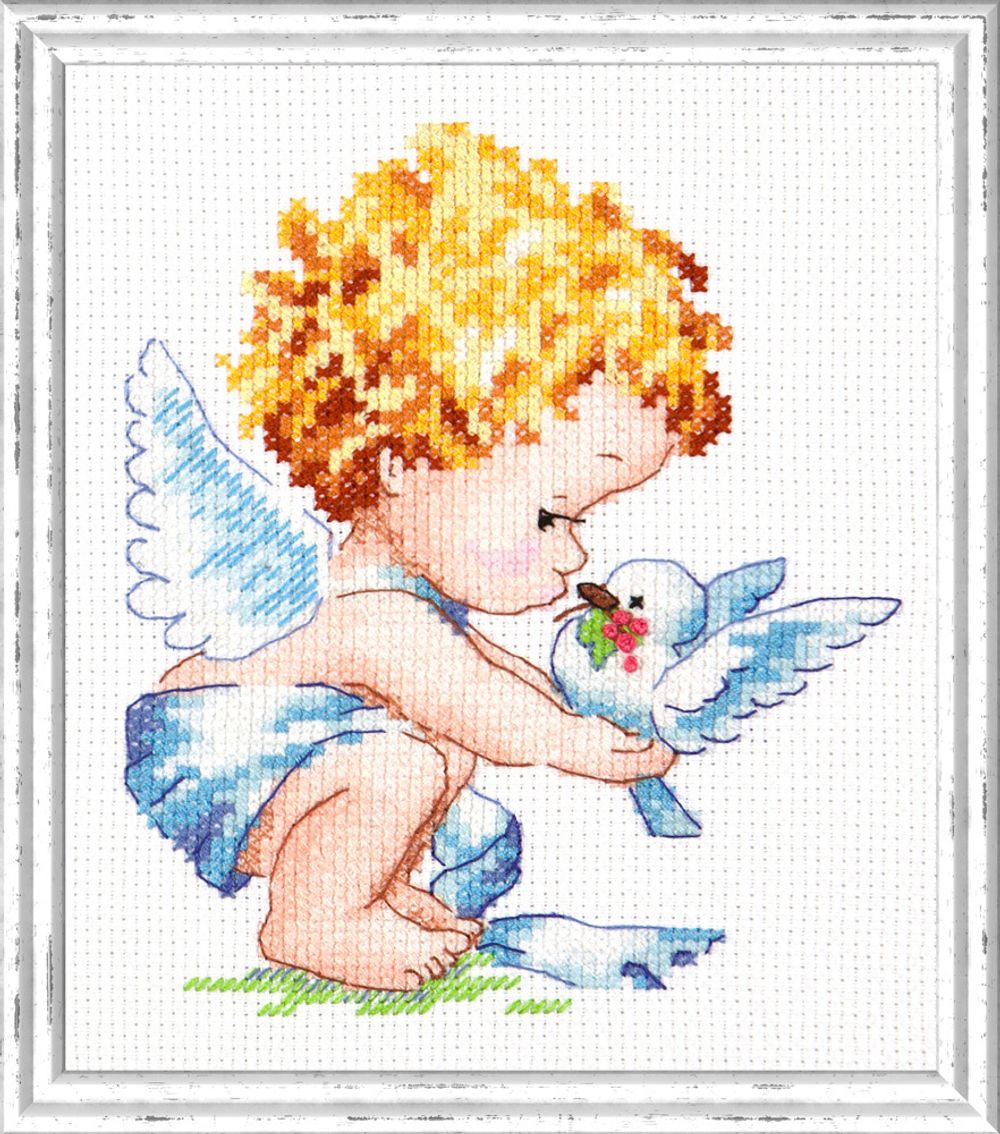 Набор для вышивания нитками Чудесная игла, Светлый Ангел!, 12х14 см