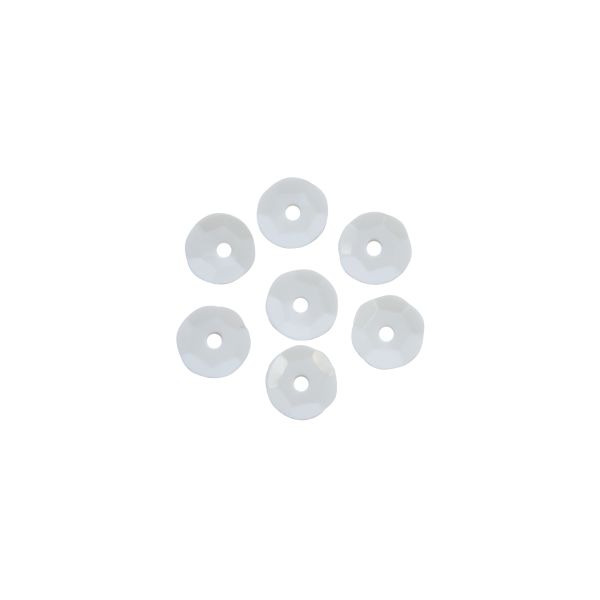 Пайетки граненые 6 мм, упак. 10 гр, Астра, L010 белый матовый, уп.10 шт