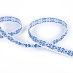 Лента (тесьма) жаккардовая 10.0 мм / 25±1 метров, Орнамент для северных народов, рис 9741 синий, Gamma C3853 (C3752)
