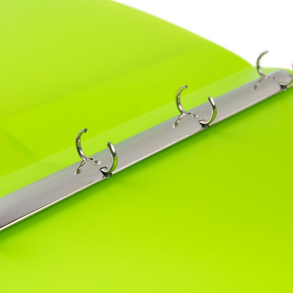 Папка на 4 О-кольцах A4 700 мкм 25 мм, 4 шт, d-17 мм, лайм EC211400021, Expert Complete