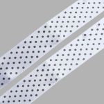 Лента атласная в горошек 25.0 мм / 3 метра, черно-белый, Globus
